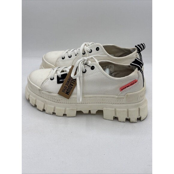 Palladium Revolt LO TX Star White Womens Platform Shoes Sz 8 - Picture 7 of 9
